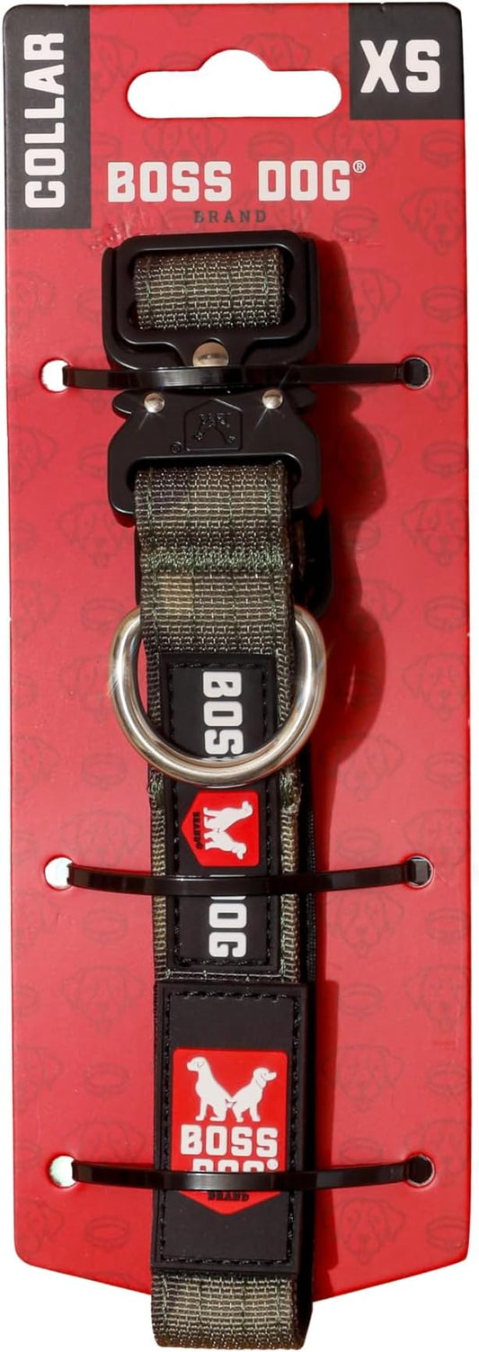 Boss Dog Tactical Collar, Green Camo, X-Small