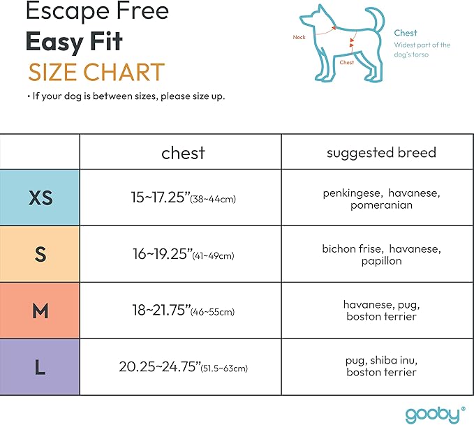 Gooby Escape Free Easy Fit Harness - Red, Medium - No Pull Step-in Patented Small Dog Harness with Quick Release Buckle - Perfect On The Go No Pull Harness for Small Dogs or Medium Dog Harness