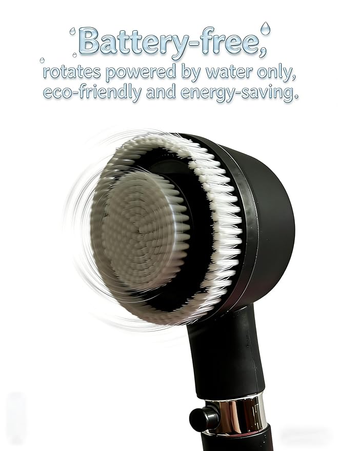 Hydrodynamic (Electric Power-Free) Self-Rotating Pet Bath Brush Pet Brush for Dog & Cat Brush