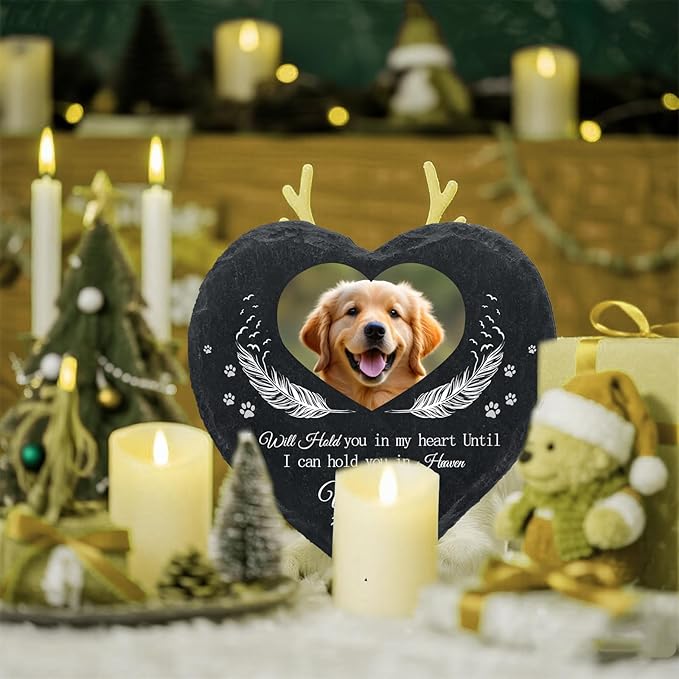 Personalized Dog Memorial Gifts for Loss of Dog, Custom Photo Pet Momorial Stone for Dogs, Cat Memorial Sympathy Gift, Dog Passing Away Gifts, Sympathy Gift for Pet Lovers (Style 5)