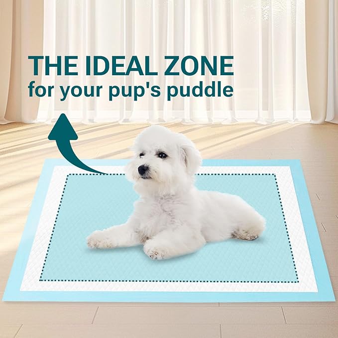 100 Count Super Absorbency Puppy Pads 22"x 22", Leakproof Quick Drying Dog Training Pee Pads, Puppy Pee Pads, Disposable Underpads Changing Pads for Baby, Puppy and Adults