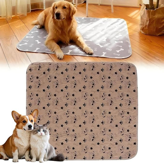 Puppy Pads with pheromones, Elite Pads for Cats, Washable Puppy Pads for Dogs and Cats, Leak-Proof & Anti-Slip Pet Training Pad for Home & Travel(Brown-B, M: 23.6" × 15.7")