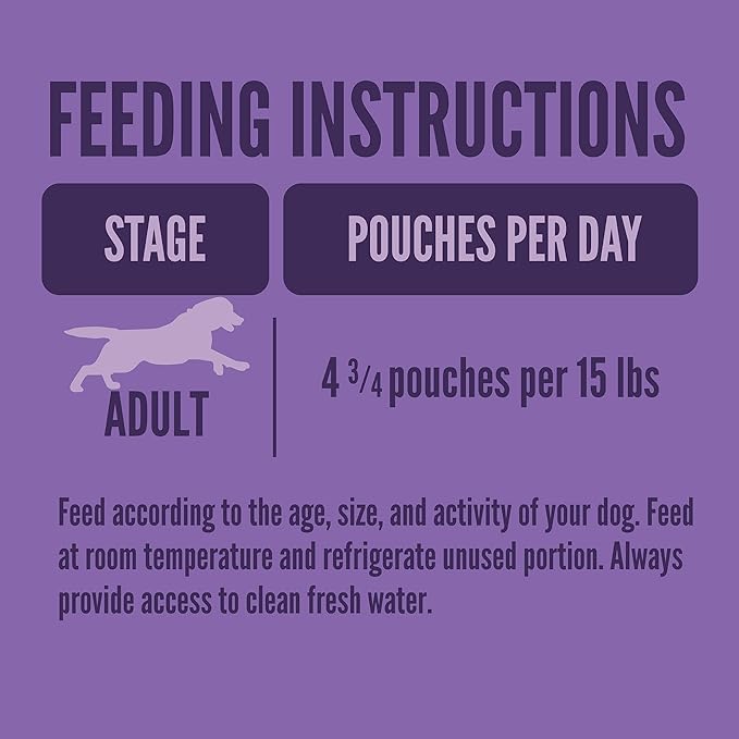 A Strong Heart Wet Dog Food Pouches, Beef & Vegetable Stew, 3.5 oz Pouches (Pack of 24), Made in The USA with Real Beef