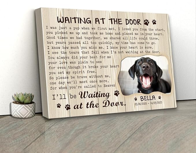 C80712 Funny Dog Memorial Canvas Gifts - Personalized Wall Art, Custom Landscapes, Decor