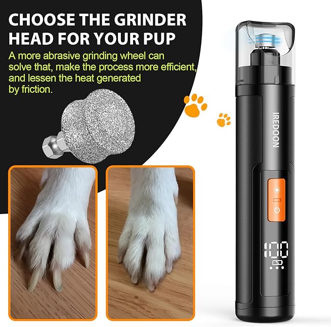 Dog Nail Grinder Replacement Head-Integrated Grinding Head for Casfuy and Most Brands, Highly Efficient, Safe and Durable (1pcs)
