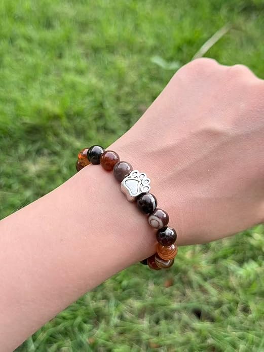 LINGYUAN Pet Memorial Gifts for Dogs Cats, Pet Memorial Bracelet, Remembrance Pet Loss Sympathy Gift for Cat Dog Lovers, Bereavement Gifts for Loss of Pet