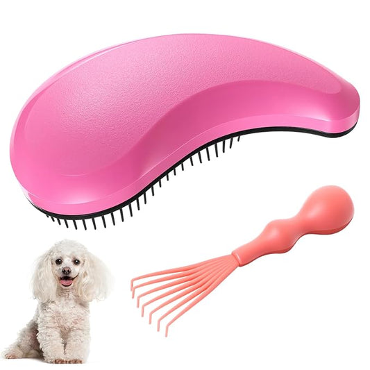 Small Dog Brush - Puppy Brush for Small Dogs, Soft and Comfortable,Perfect for Yorkie, Shih Tzu, Maltipoo & Maltese, Cat, Rabbits,Gentle Hair Remover for Easy Pet Grooming at Home (Blue)