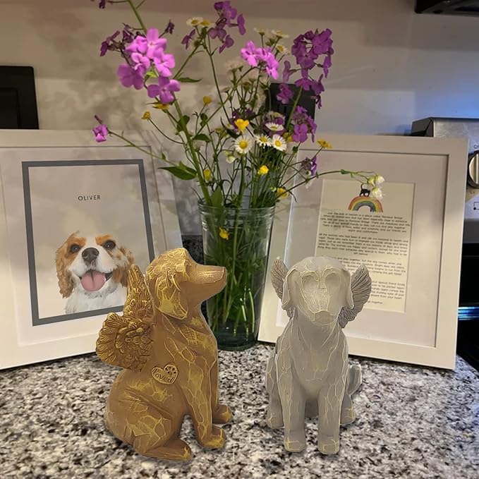 Angel Memorial Figurine - Pet Loss Gift, Dog Remembrance, Sympathy Gift for Dog Lovers
