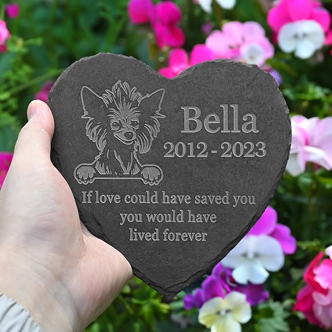 Personalized Chinese Crested Memorial, Chinese Crested Dog Memorial Stone, Loss of Chinese Crested, Chinese Crested Keepsake, in Loving Memory Chinese Crested