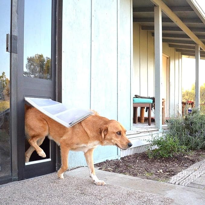 Endura Flap Thermo Panel Dual-Pane Pet Door for Extreme Weather | Premium Insulated Pet Door Solution | Heavy-Duty, Secure, Weather-Resistant | Black, XXL Flap, 77.25"-80.25" Slider Height
