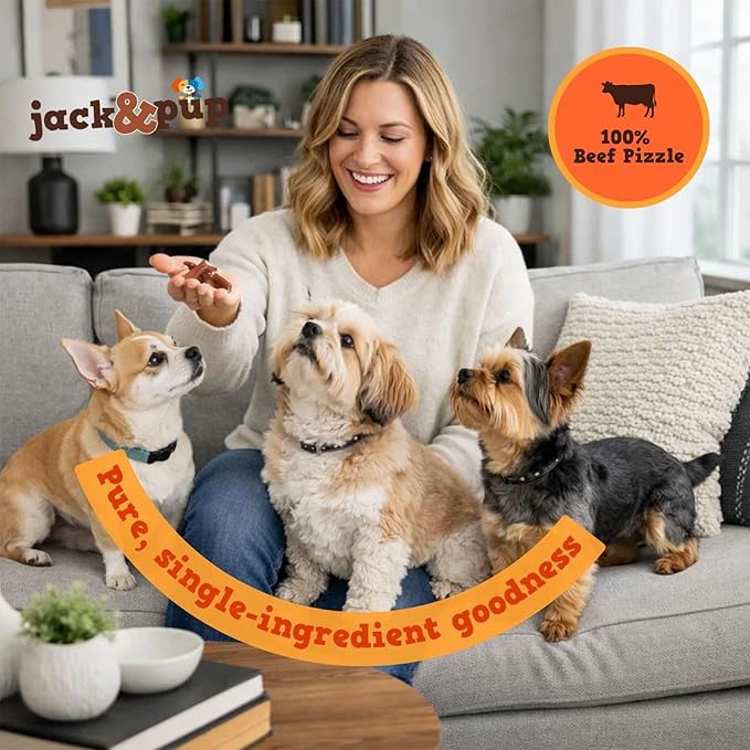 Jack&Pup Bully Bites (2 lb. Bag), Small Bully Sticks for Small Dogs, 1-3 Inch Chews for Puppies, Seniors and Smaller Dogs