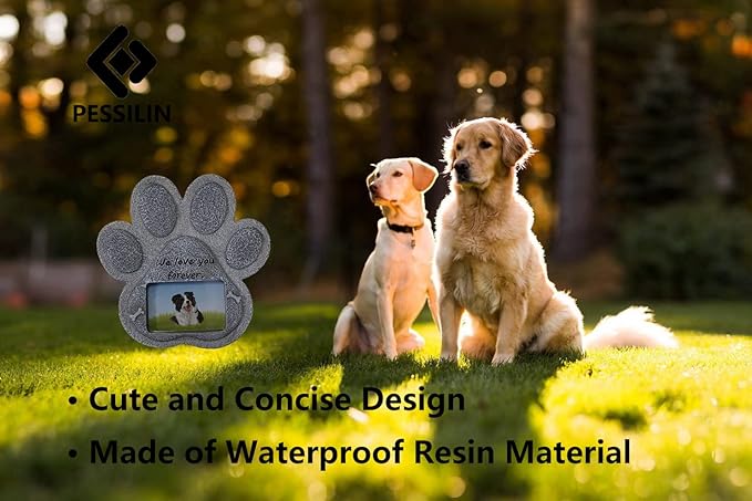 Dog Memorial Stones with Stand, Dog Memorial Gifts for Loss of Dog,Indoor Outdoor Headstones for Grave Loss of Pet's Spiritual Resting Place
