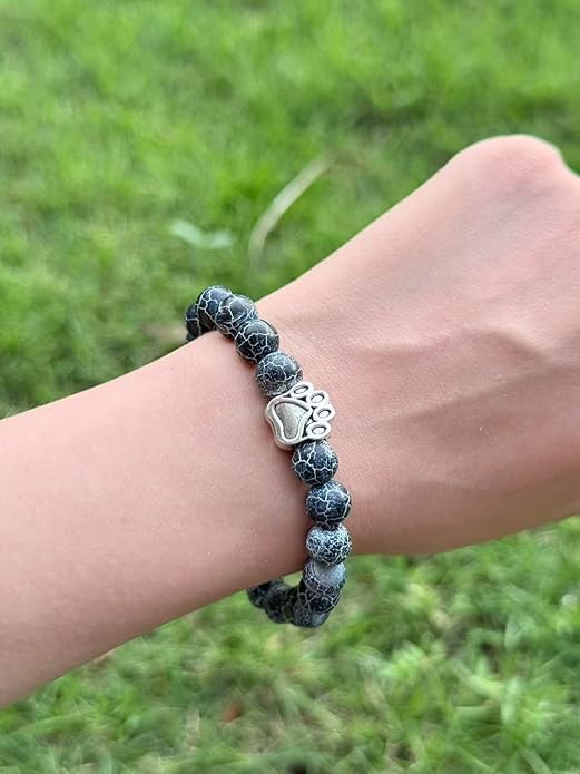 LINGYUAN Pet Memorial Gifts for Dogs Cats, Pet Memorial Bracelet, Remembrance Pet Loss Sympathy Gift for Cat Dog Lovers, Bereavement Gifts for Loss of Pet