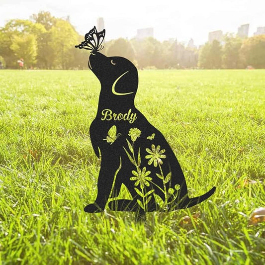 Custom Pet Grave Markers Dog Memorial Plaque, Memorial Yard Garden Outdoor Decor, Waterproof Metal Dog Grave Markers for Loss of Pets, Personalized Sympathy Remembrance Gift