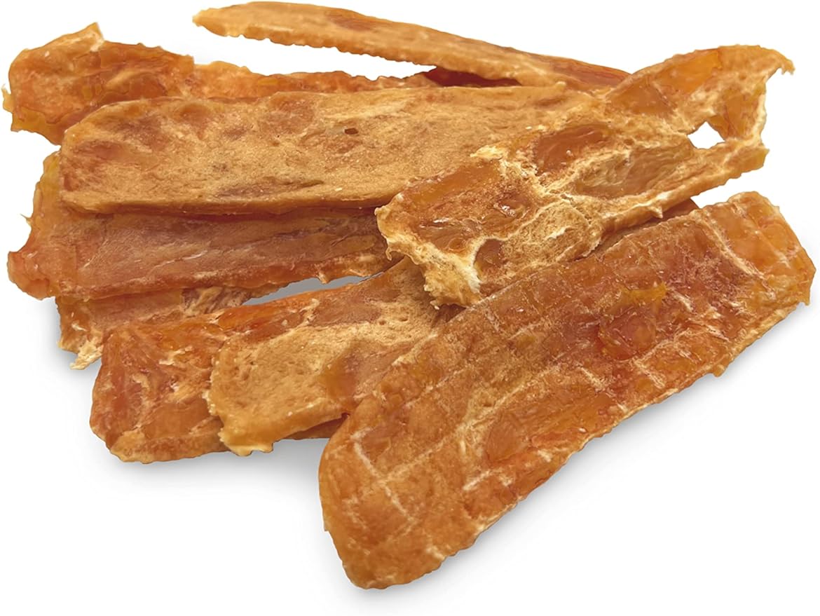Rena's Recipe Soft Chicken Steak Strips Dog Treats – 30 Count (10 per Pack), Rawhide Free High Protein Training Treats Made from Cage-Free Chicken with Glucosamine, Chondroitin & Biotin, 100 g × 3 Packs