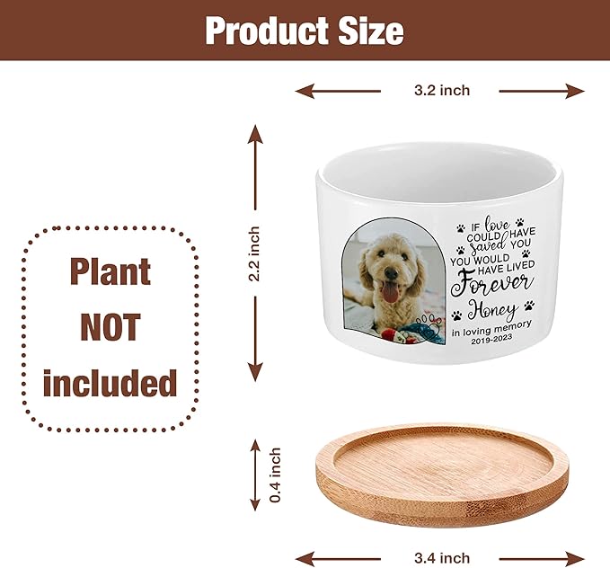 Personalized Pet Dog Memorial Plant Pots Pet Remembrance Dog Photo Plant Pot Bedroom Decor Funeral Keepsake Memorial Bereavement Gifts For Loss Of Pet Picture Gifts For Someone Lost Pet