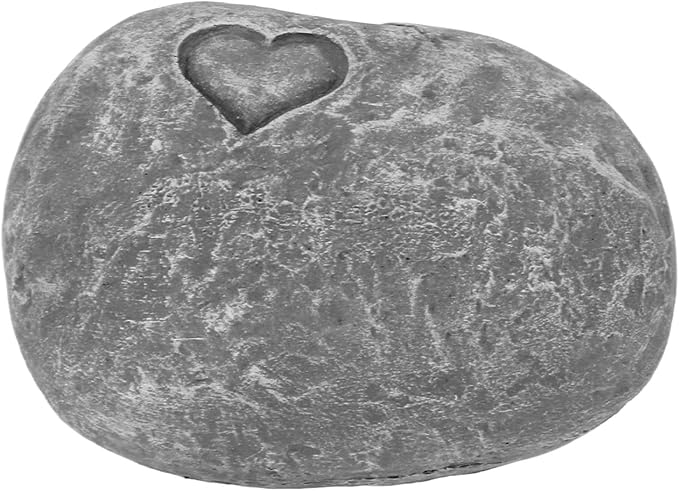 TOPINCN Pet Memorial Stone, Memorials Funerary Dogs DIY Cat Dog Grave Marker Lettering Simulation Pebbles Indoor Outdoor Backyard Pet Tombstone (Love Stone Grey)
