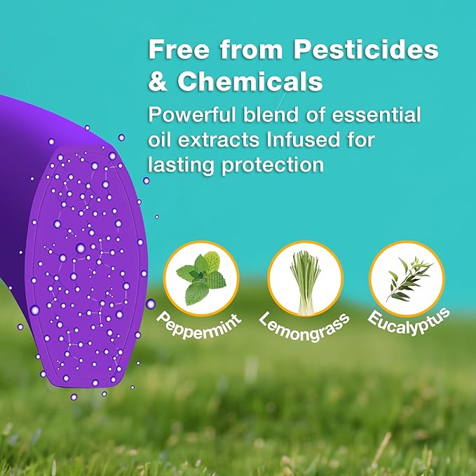 ZingZap Flea & Tick Collar 2-Pack Purple, Protects from Biting Insects, Adjustable Fits Both Dogs & Cats, Built-in Plant Based Formula, Slow Release Lasting Protection, Waterproof