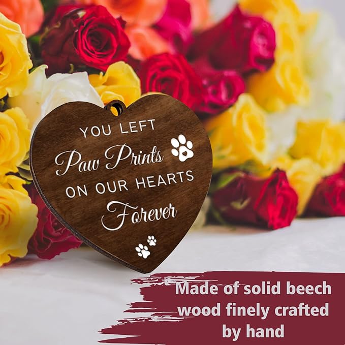Jigfoxy Dog Memorial Gifts for Loss of Dog - Rotating Wooden Picture Frame for 4x6 Photo - Pet Memorial Gifts for Cat - Dogs Loss Sympathy Bereavement Remembrance Gift