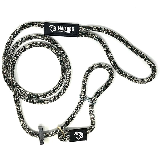 Mad Dog Products Easy Leader Dog Leash 3/8" x 6' Camouflage Signature Rope - Made in USA