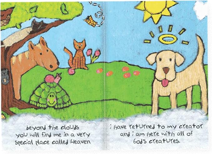 Dog Speak Sympathy Booklet – “All Dogs Go to Heaven” – 14-Page Pet Loss Remembrance Gift Book to Express Comfort, Grief & Support, 4.75" x 6.75"