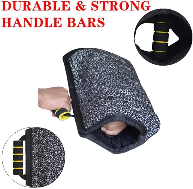 Morezi Dog Bite Sleeve Training Protection, Heavy Duty Nylon Durable, Fit Pit Bull German Shepherd Malinois, Puppy Small Dogs Training Biting Tugging War Toy - Black White