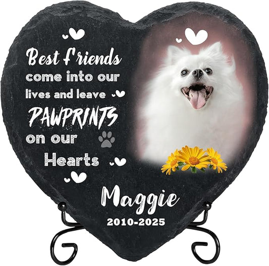 Personalized Cat Memorial Gifts for Loss of Cat, Custom Photo Pet Momorial Stone for Dogs, Cat Memorial Sympathy Gift, Cat Passing Away Gifts, Pet Memorial Stones for Pet Lovers (Style 3)