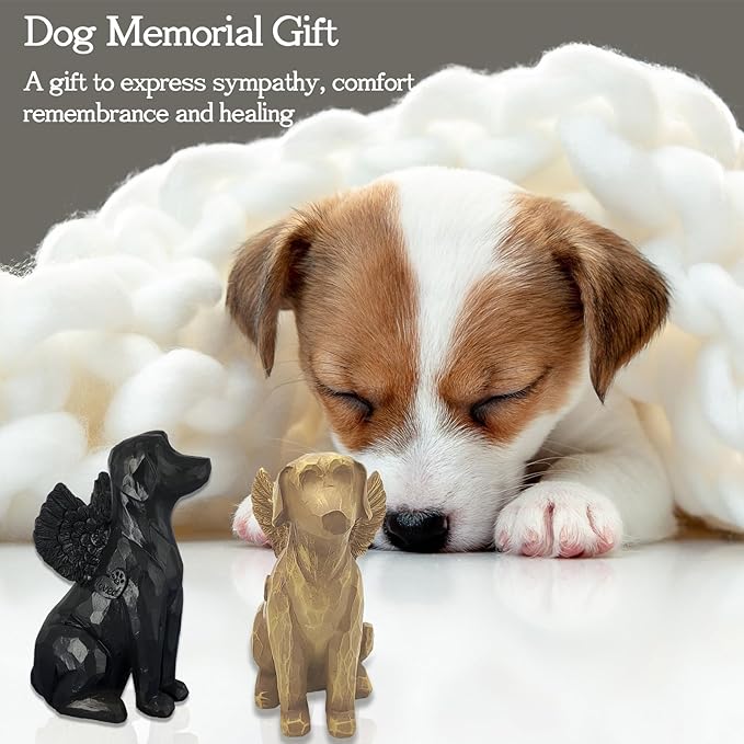 Angel Dog Statue, Memorial Gift for Dog Loss - Angel Wings