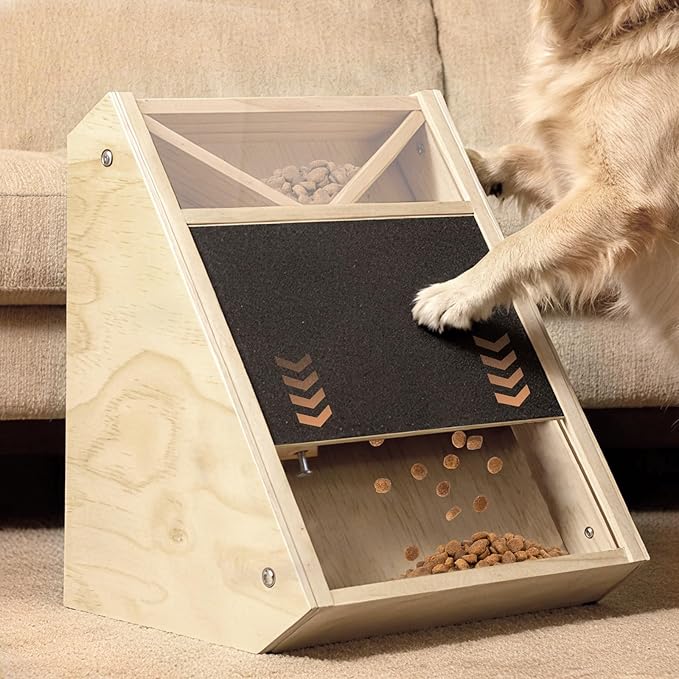 Dog Scratch Pad for Nails: Quiet Dog Scratch Board with Treats, Easy Change Dog Nail Board with 2Pcs Removable Stand, Interactive Paw Nail Scratcher & Slow Feeder Toy