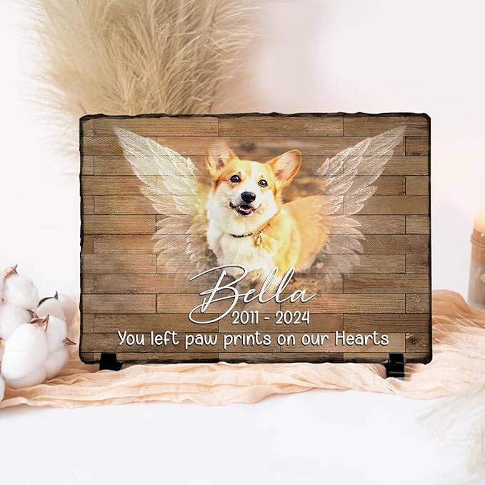 Your Wings Pet Memorial Stones - Dog & Cat Grave Stones, Loss of Pet Gifts