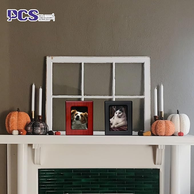 PCS Pet Urns for Dogs Ashes, Dog Photo Urn, Urns for Dog Ashes, Pet Cremation Box Red-Small