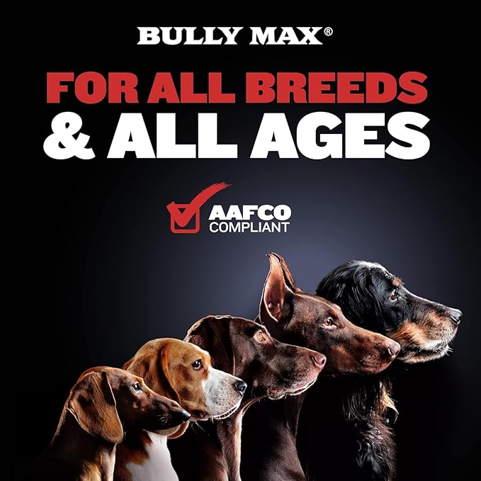 Bully Max 2-in-1 Muscle Builder Chewable Tablets for Dogs - Puppy & Dog Vitamins, Supplements for Muscle Gain & Growth - Canine Multivitamins Essentials for All Breeds & Ages - 60 Tabs, 3 Bottles