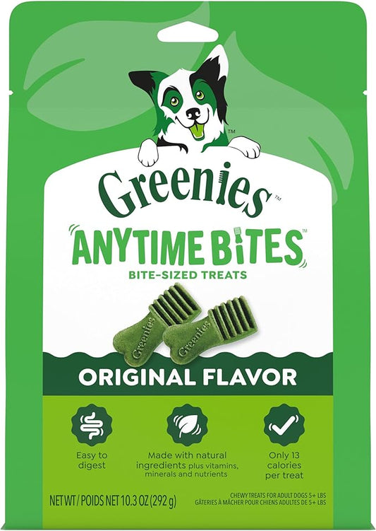 Greenies Anytime Bites Dog Treats, Original Flavor, Dog Training Treats, 10.3 oz. Bag