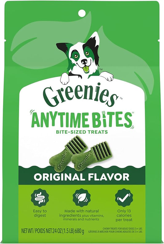 Greenies Anytime Bites Dog Treats, Original Flavor, Dog Training Treats, 24 oz. Bag