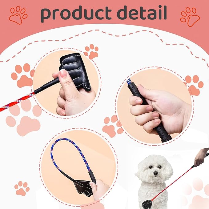Random 2 Colors Dog Training Stick Pole, Puppy Training Tools Whip with Anti-Slip Handle, Outdoor and Indoor Exercise Interactive Dog Pole for Small Medium Dogs (Random 2Colors)