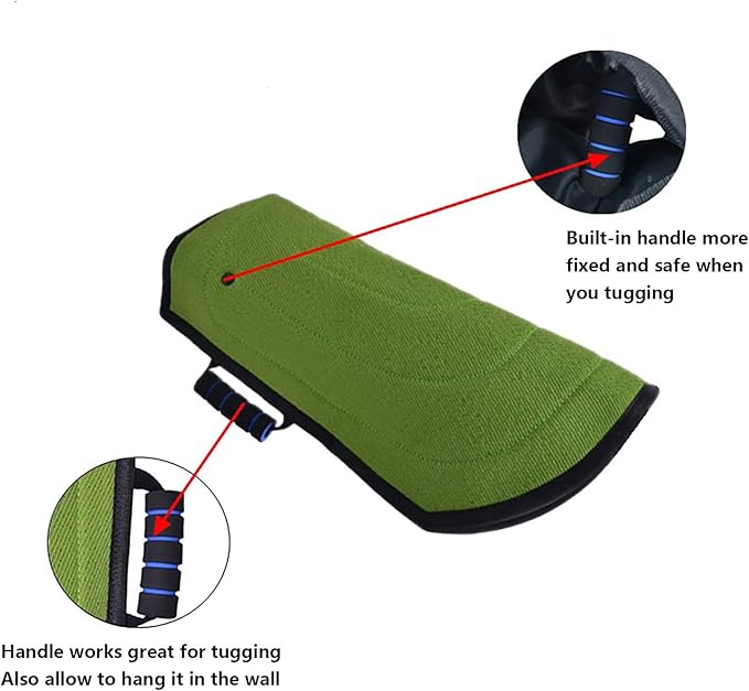 Morezi Dog Bite Sleeve Training Protection, Heavy Duty Nylon Durable, Fit Pit Bull German Shepherd Malinois, Puppy Small Dogs Training Biting Tugging War Toy - Light Green