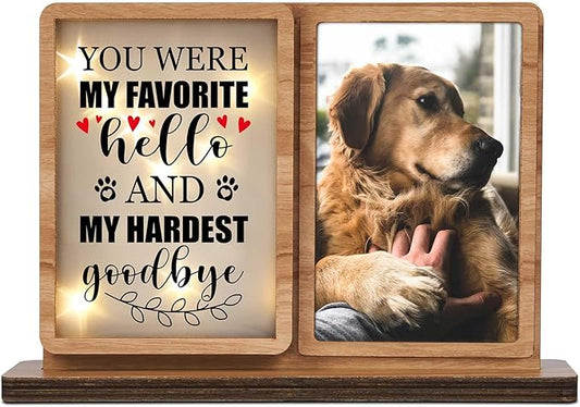 Dog Memorial Picture Frame Pet Memorial Gifts Cat Dog Loss 4x6 Led Picture Frame