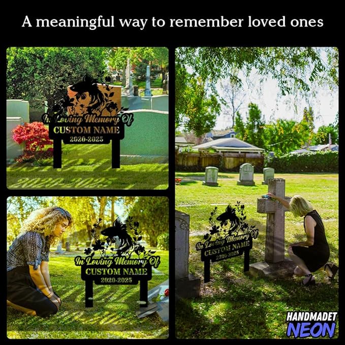 Personalized Betta Memorials Custom Name Year Memorial Fish Grave Marker Metal Pet Garden Stake for Outdoor Garden Yard Sign Plaque Sympathy Gift Grave Decor for Cemetery