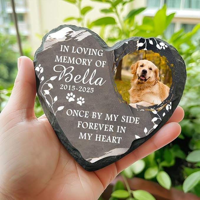Personalized Dog Memorial Gifts for Loss of Dogs Sympathy Gift, Dog Memorial Stone, Pet Loss Gifts, Pet Memorial Stones for Dogs Cemetery Decorations for Grave, Cat Sympathy Gift, Stone 4