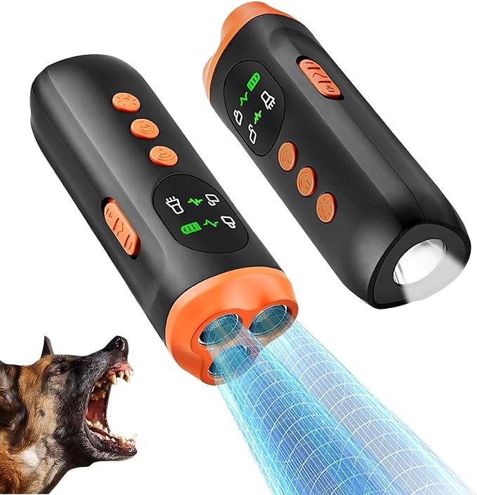2026 Dog Bark Deterrent,Rechargeable Sonic Dog Repeller,Safe 25KHz Sonic Frequency Transmitter,Anti Bark Device for Dogs,50ft Range Professional Dog Training Tool,LED Indoor/Outdoor Barking Silencer.