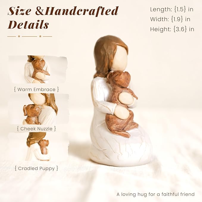 Dog Angel Figurines for Women,PetMemorial for Loss of Dogs Sympathy Gift,Pet Memorial Ornament
