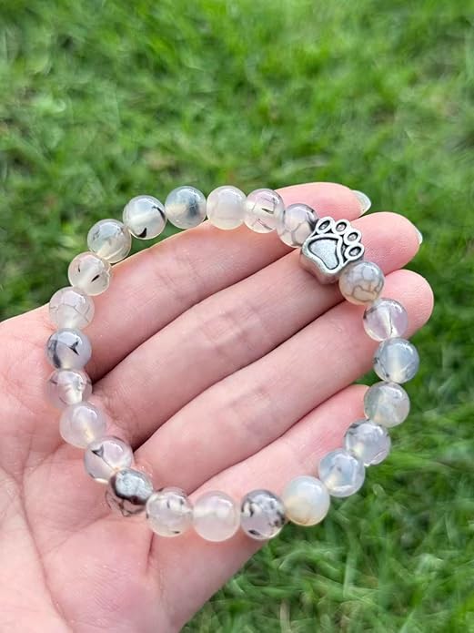 LINGYUAN Pet Memorial Gifts for Dogs Cats, Pet Memorial Bracelet, Remembrance Pet Loss Sympathy Gift for Cat Dog Lovers, Bereavement Gifts for Loss of Pet