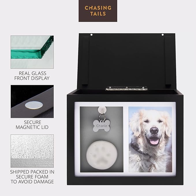 Pet Urns for Dogs - Dog Urns for Ashes, Suitable for All Pets - Includes Paw Print Kit, Picture Frame and Photo Book for a Lasting Tribute and Keepsake Memory