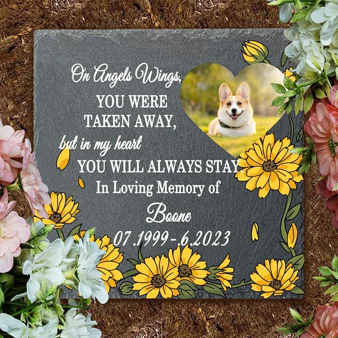 Memorial Garden Stone for Loss of Dog, Always and Forever in Our Hearts Personalized Memorial Garden Stone, Memorial Garden, Sympathy Gifts, Remembrance, Bereavement Gifts