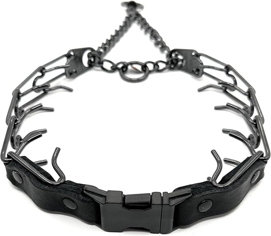 Herm Sprenger Prong Collar for Dogs Training – Quick Release Buckle & Swivel Ring for Easy Use – Made of Durable Steel Chrome Plated in Germany– 3.2mm Prongs for Large Dogs with 20-26" Neck