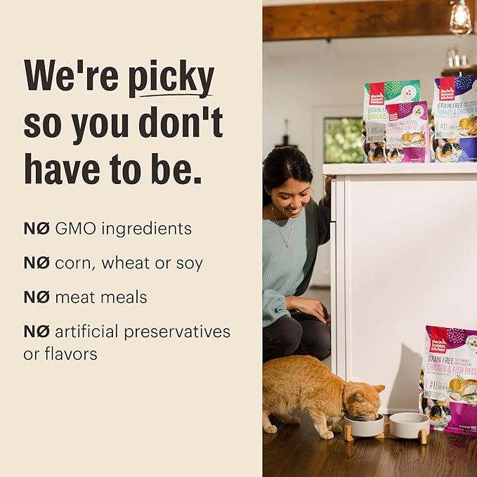 The Honest Kitchen Human Grade Whole Food Clusters Grain Free Chicken Dry Cat Food, 1 lb Trial Pouch