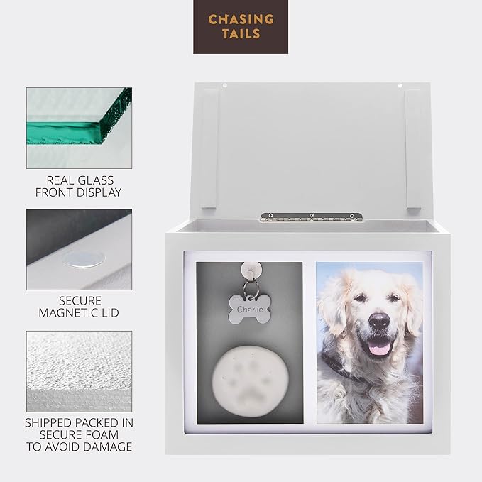 Pet Urns for Dogs - Dog Urns for Ashes, Suitable for All Pets - Includes Paw Print Kit, Picture Frame and Photo Book for a Lasting Tribute and Cherish Precious Memories