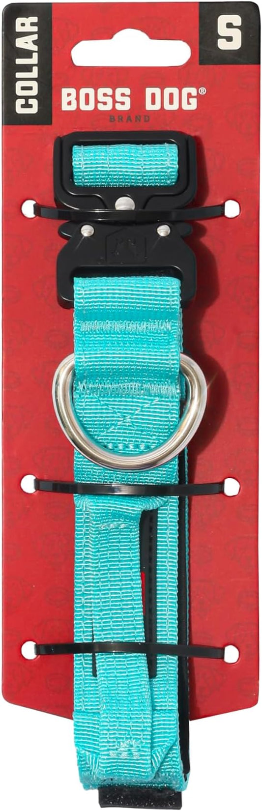 Boss Dog Tactical Collar, Teal, Small