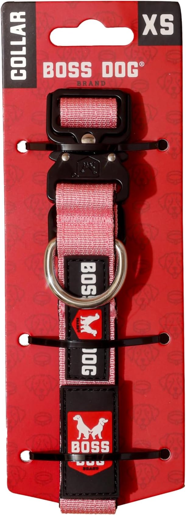 Boss Dog Tactical Collar, Pink, X-Small