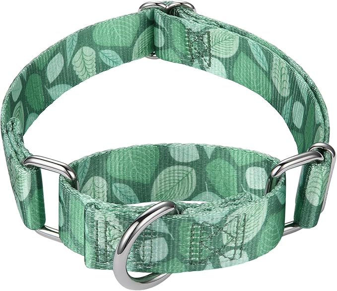 Mikivery Martingale Collar for Dogs 1 inch Sturdy Durable Collars Medium and Large Breed for Walking Training Outdoor Daily Use